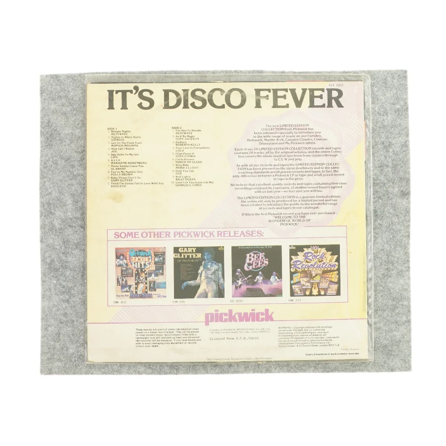 It's disco fever (LP)