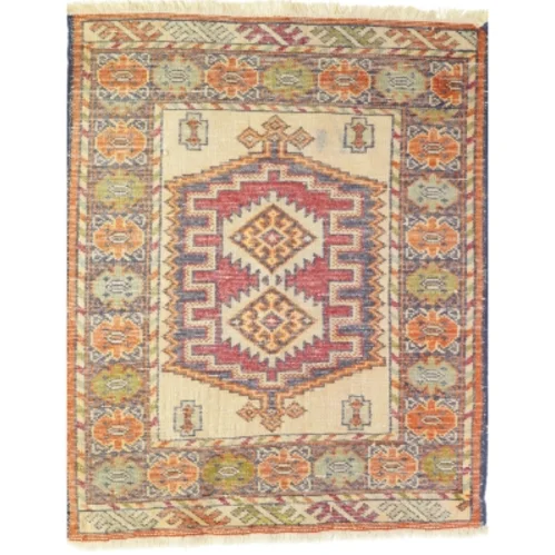 ægte Tæppe med mønster  (str. LB: 80x65cm)