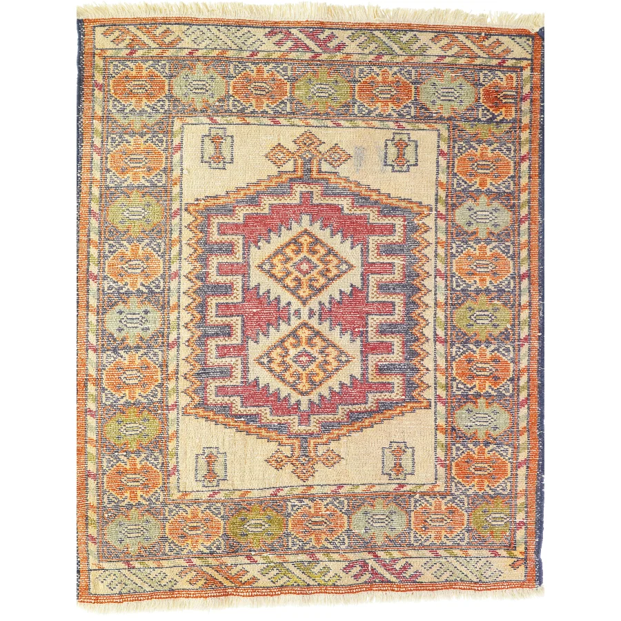 ægte Tæppe med mønster  (str. LB: 80x65cm)