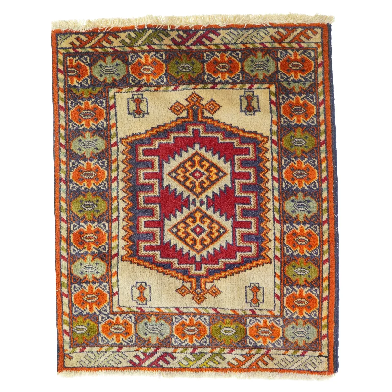 ægte Tæppe med mønster  (str. LB: 80x65cm)