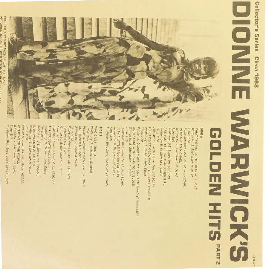 Dionne Warwick's Golden Hits Part 2 LP