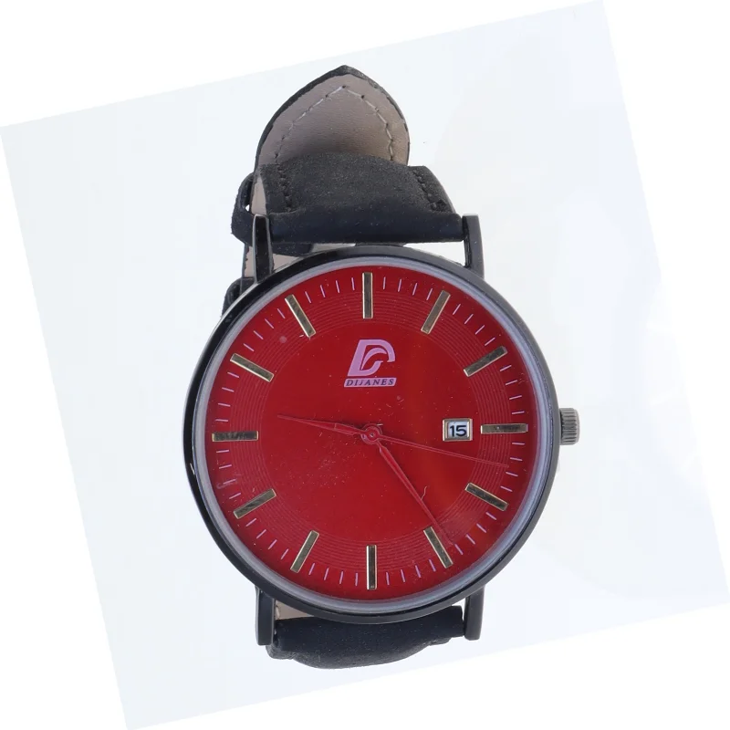 Rød Sanrio ur med sort rem fra Dijanes (str. Ø 12 mm)