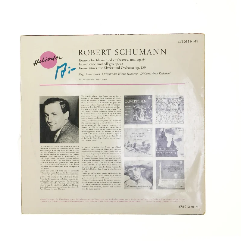 Vinylplade - Robert Schumann Koncerter fra Heliodor