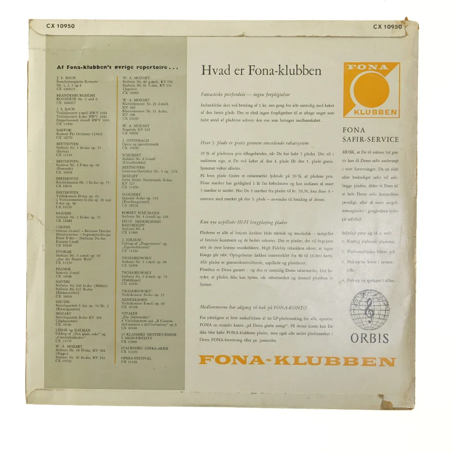 Beethoven Klaverkoncert Nr. 5 LP fra Orbis