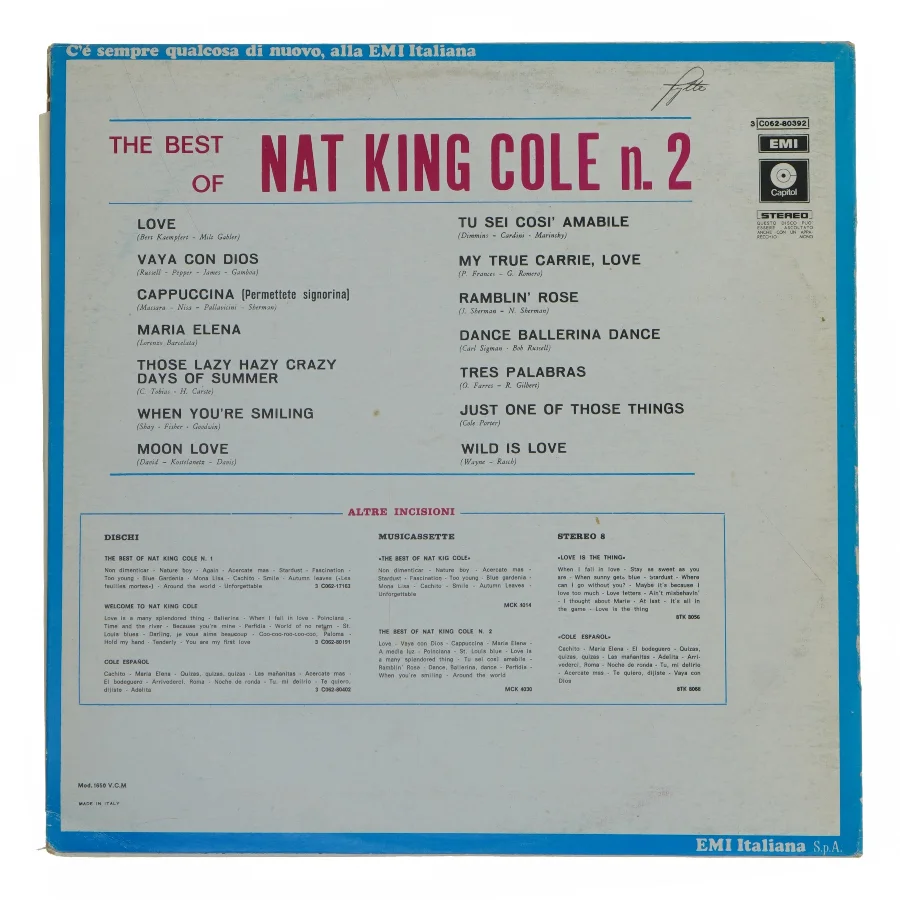 The Best of Nat King Cole nr. 2 LP