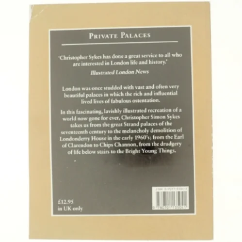 Private Palaces af Christopher Simon Sykes (Bog)