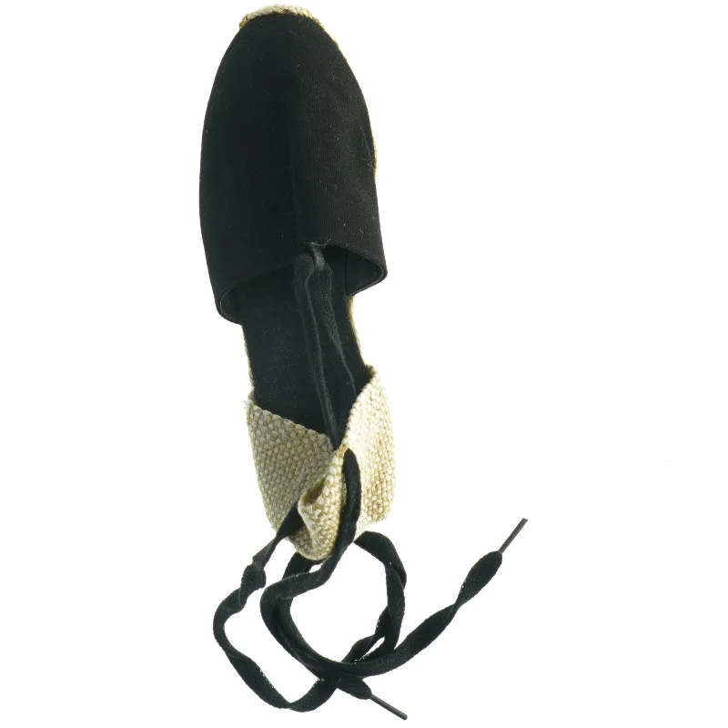 Espadrillos til damer med snørrebånd (str. 37)