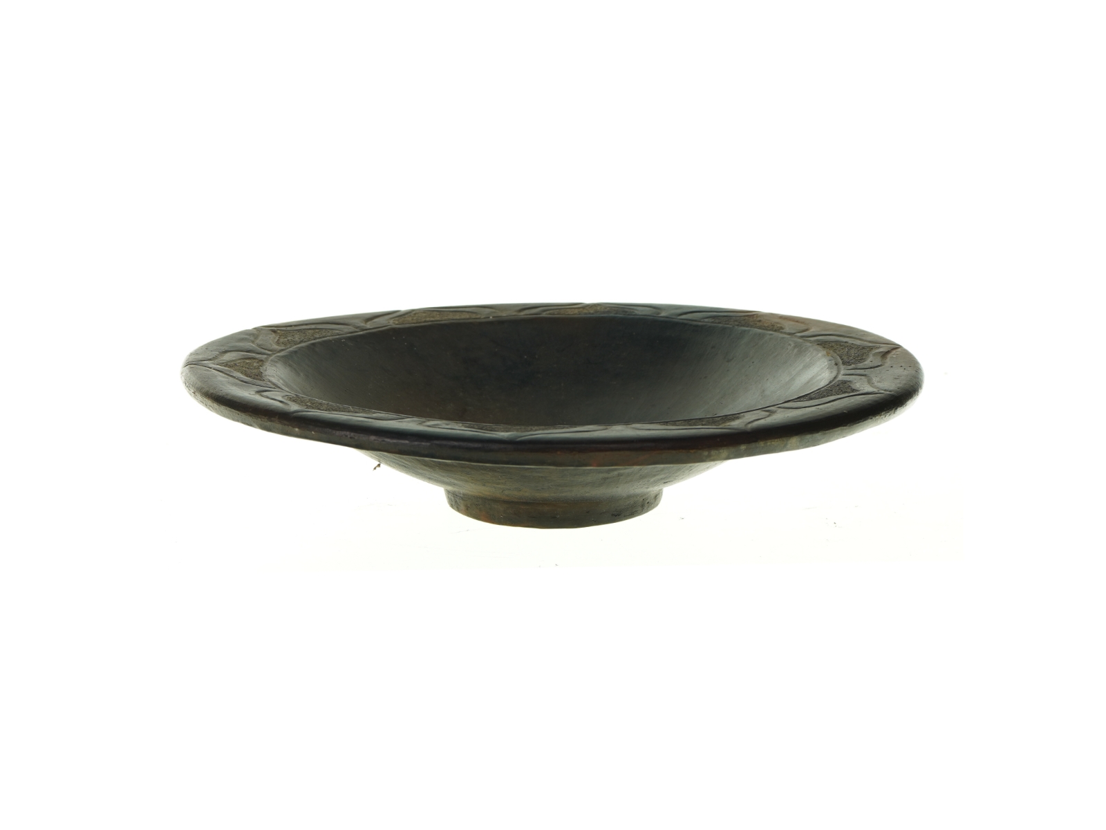 Stort dekorations fad fra Sasak Pottery (str. Ø: 41 cm)