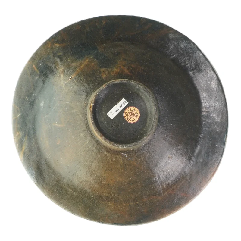 Stort dekorations fad fra Sasak Pottery (str. Ø: 41 cm)