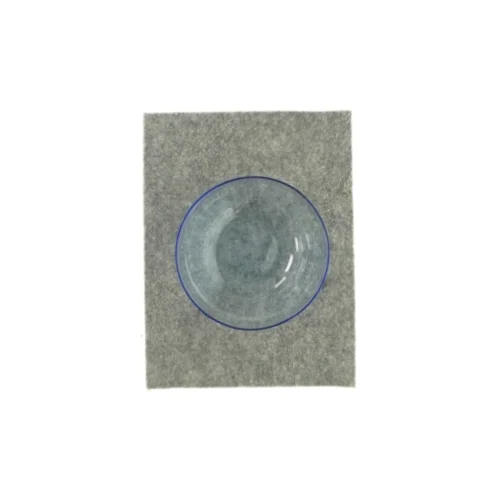 Skål i blåt glas (str. HØ: 5x13 cm)