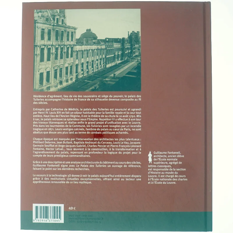 Le Palais des Tuileries af Guillaume Fonkenell (Bog)