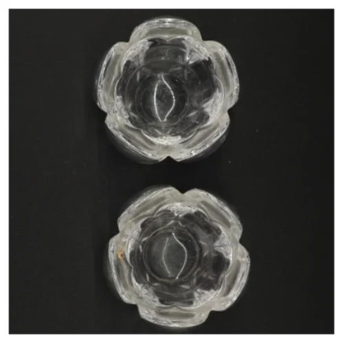 Gennemsigtige glaslyseholdere (str. 7 x 9 komma 5 cm)