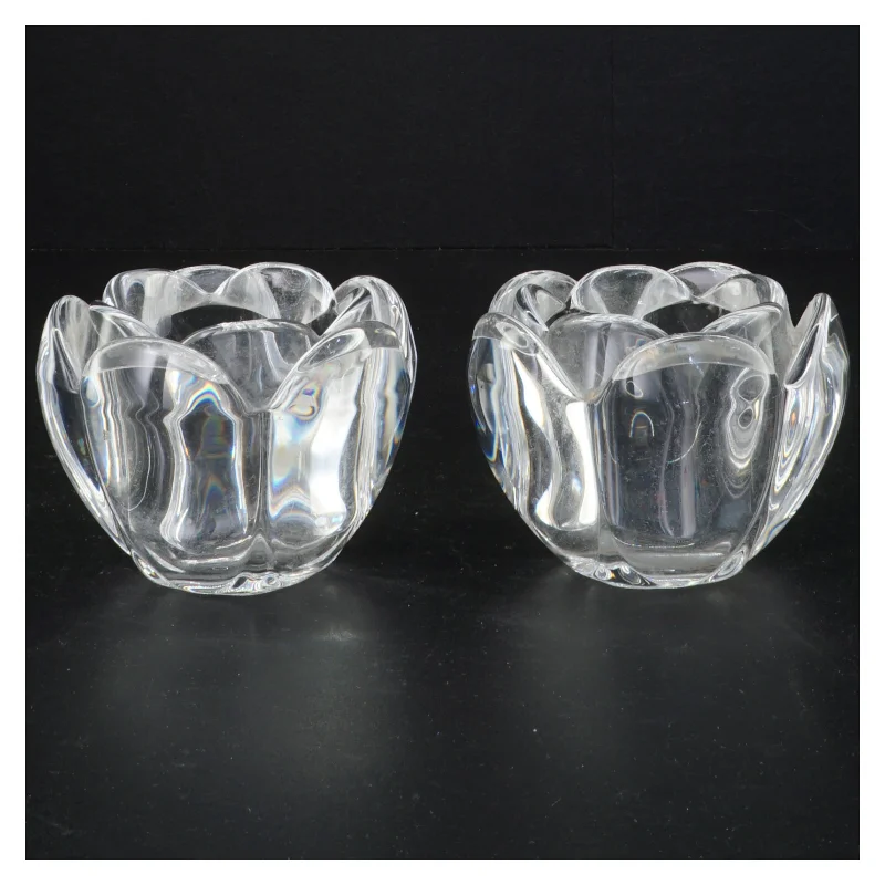 Gennemsigtige glaslyseholdere (str. 7 x 9 komma 5 cm)