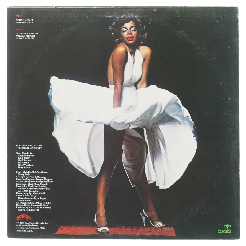 Vinylplade med Donna Summer (str. 31 x 31 cm)