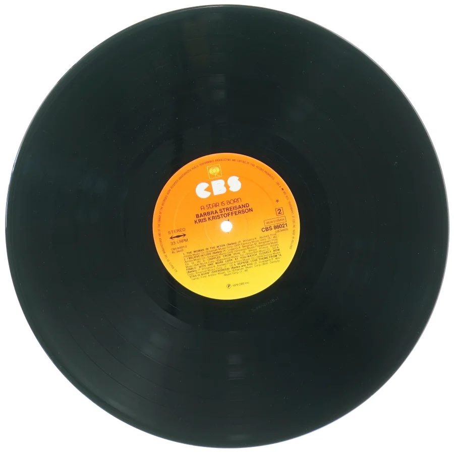 Vinyl LP af 'A Star is Born' (str. 31 x 31 cm)