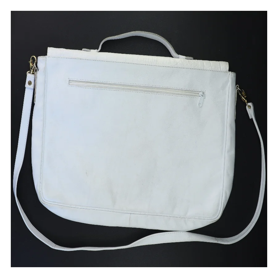 Hvid skuldertaske (str. 41 x 28 cm)