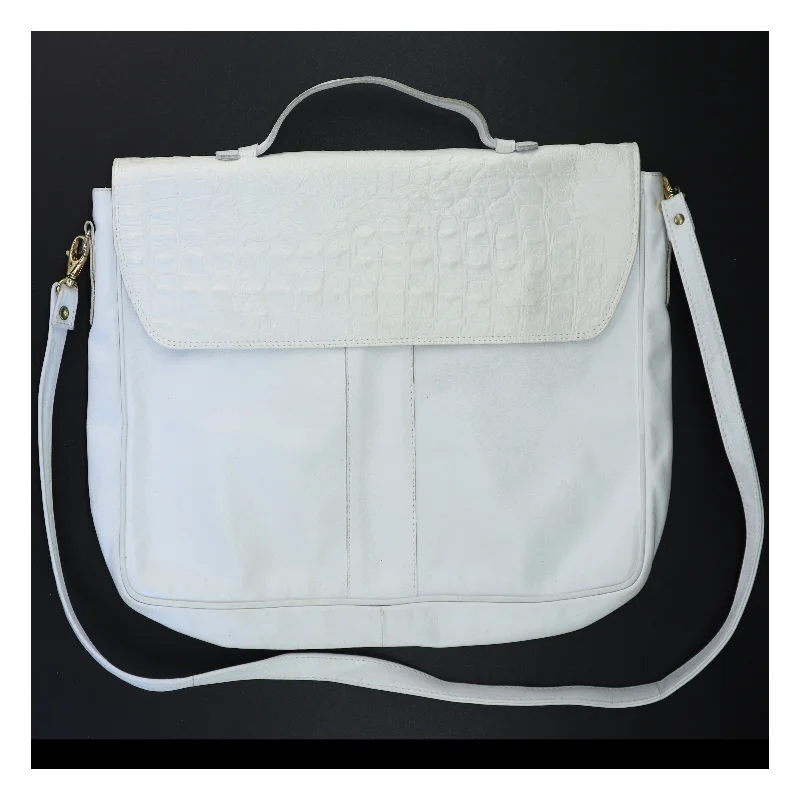 Hvid skuldertaske (str. 41 x 28 cm)