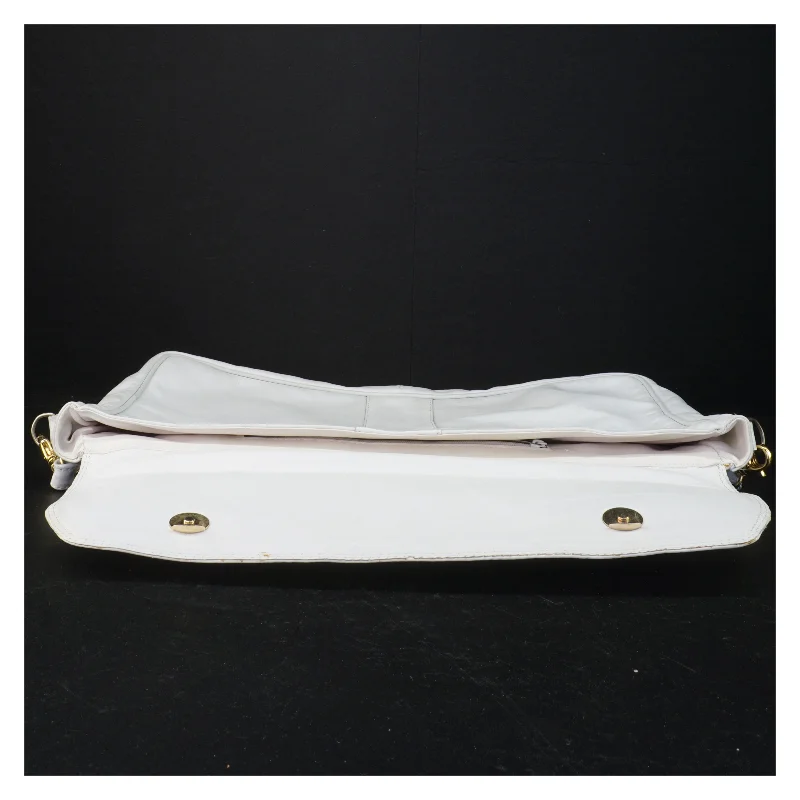 Hvid skuldertaske (str. 41 x 28 cm)