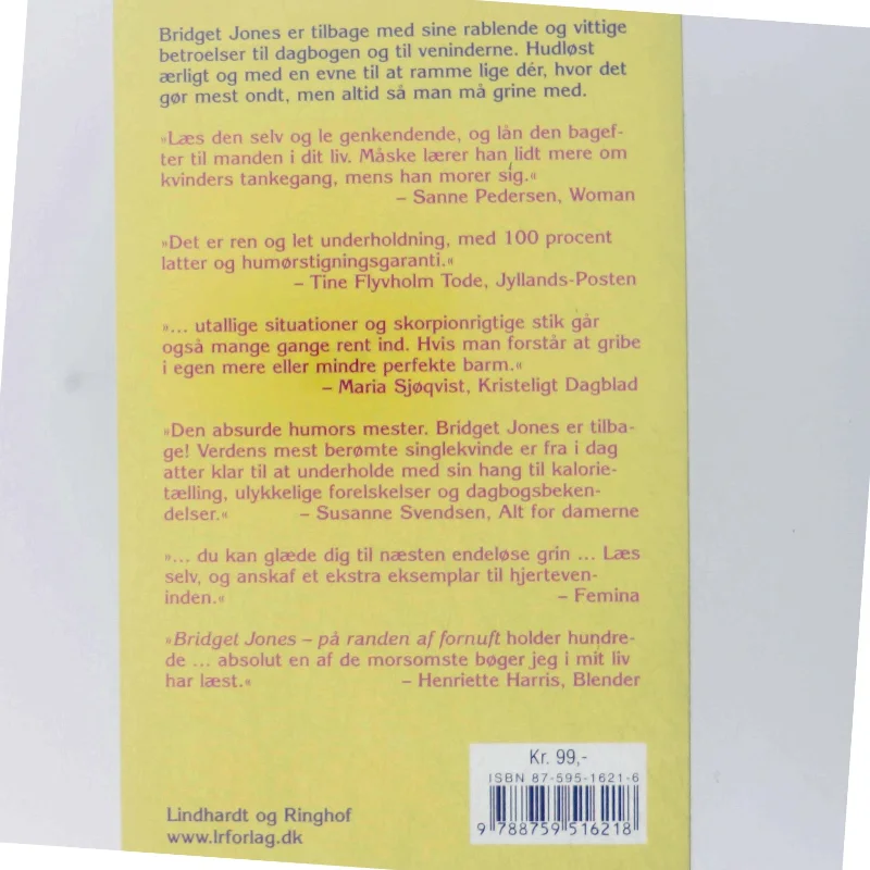 Bridget Jones - på randen af fornuft af Helen Fielding (Bog)