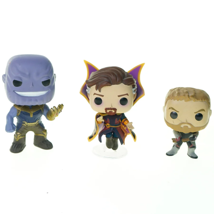 Funko pop fihutet - 3stk fra Marvel (str. 9 x 6 cm)