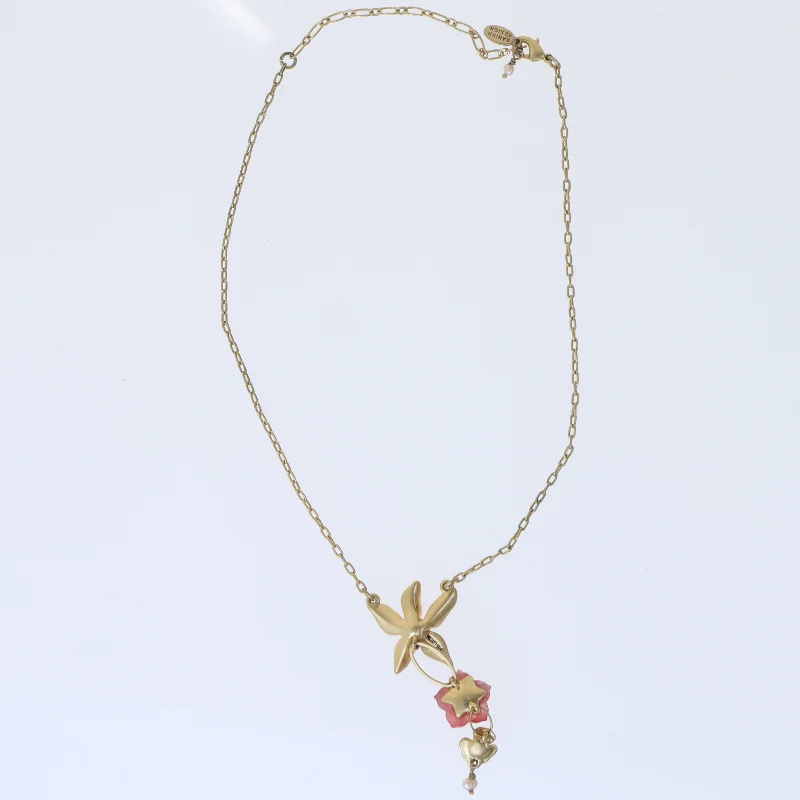 Blomstermotiv halskæde fra Pilgrim (str. 45 cm)