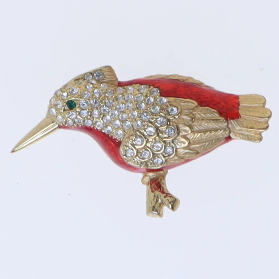 Fugleformet broche (str. 5 cm)