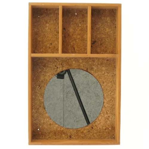 Træreol med spejl (str. 57x37x7 cm)