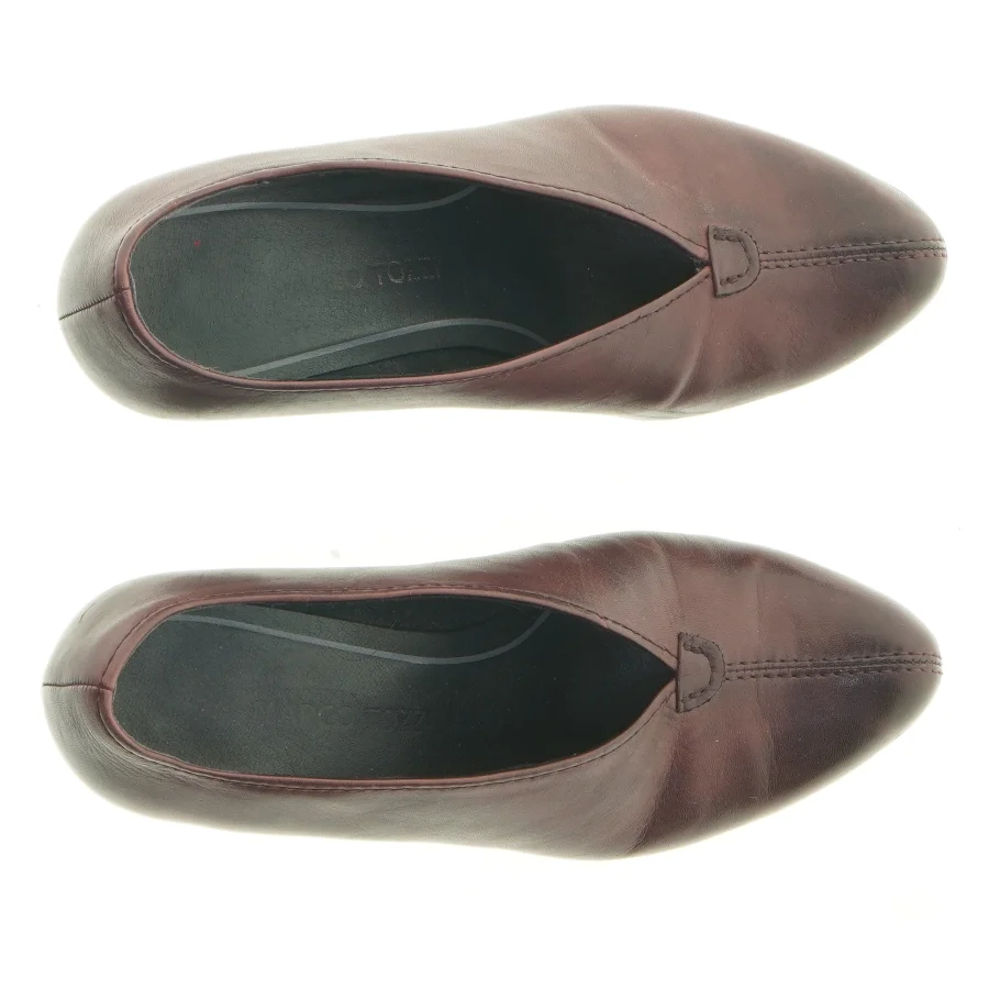 Brune læderpumps