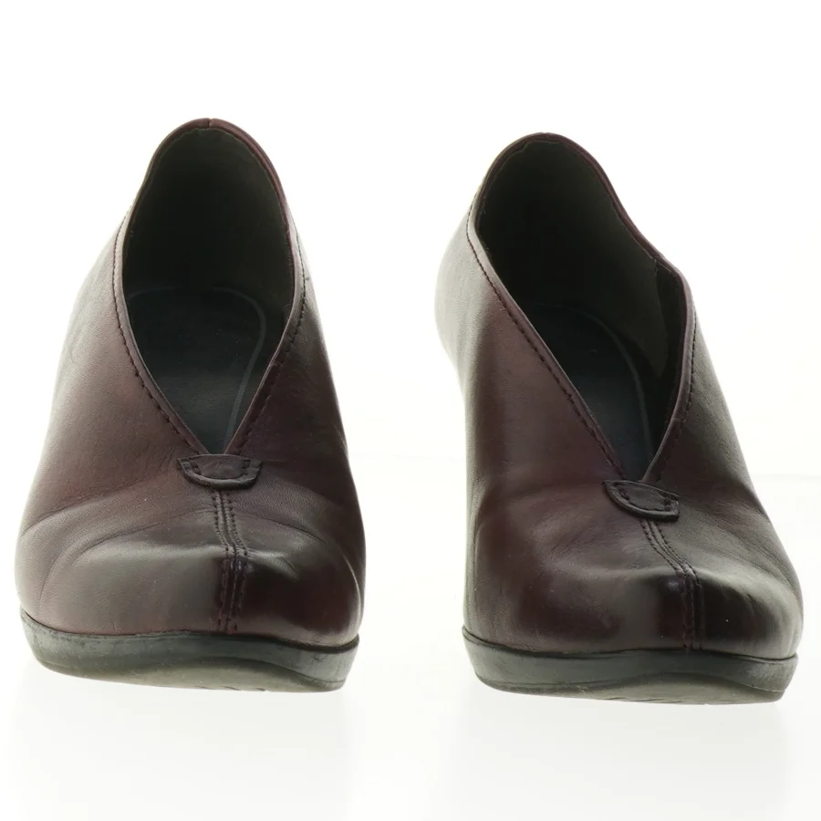 Brune læderpumps