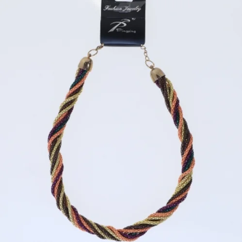 Flerfarvet halskæde (str. 48 cm)