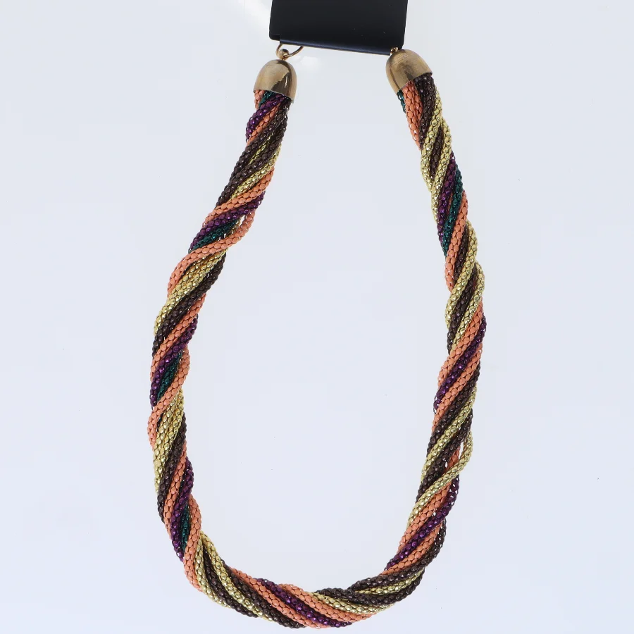 Flerfarvet halskæde (str. 48 cm)