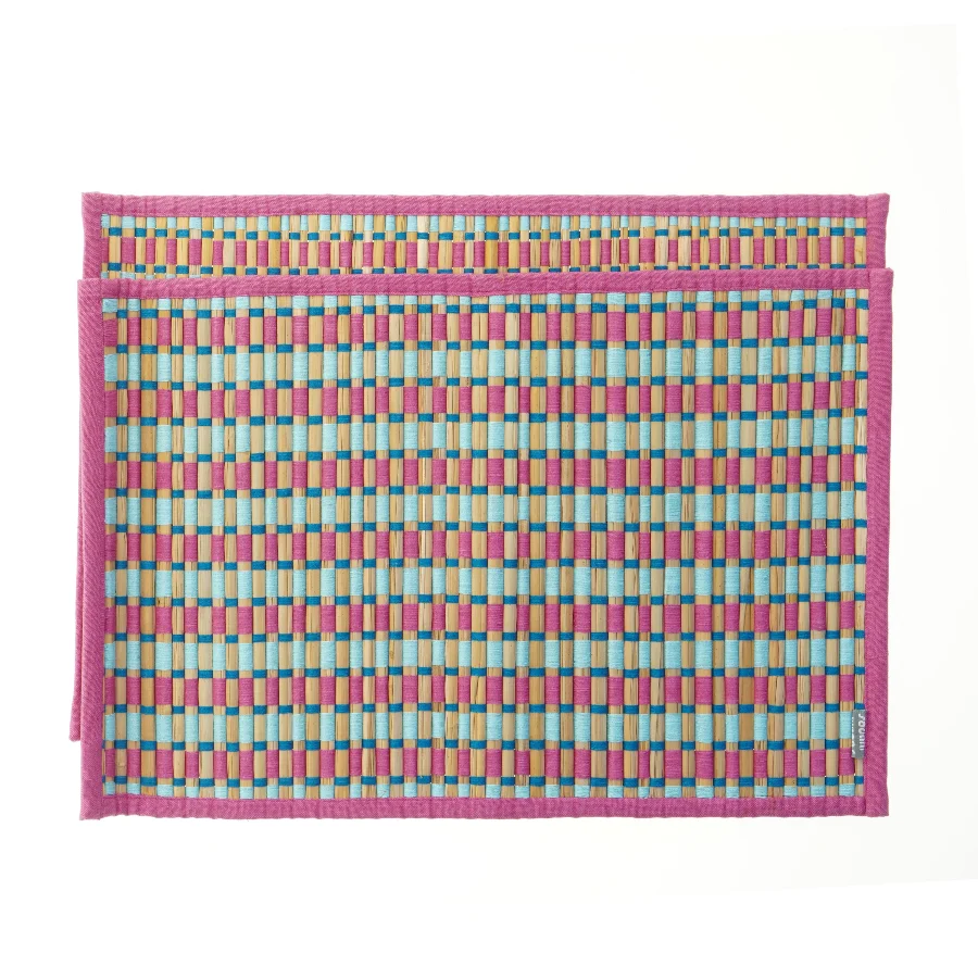 Farverige dækkeservietter fra Södahl (str. 2 styk. halvtres x 34 cm. st)