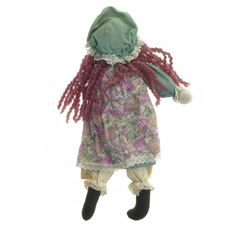 Tøjdukke med blomsterkjole (str. 28 cm)