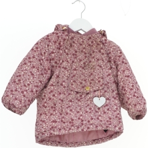 Blomstret jakke til børn med hætte fra Petite Cherie (str. 86)