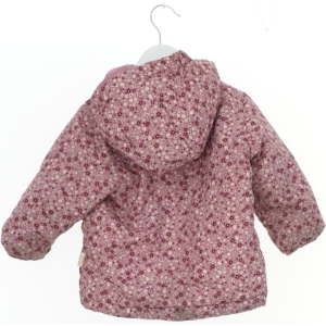 Blomstret jakke til børn med hætte fra Petite Cherie (str. 86)