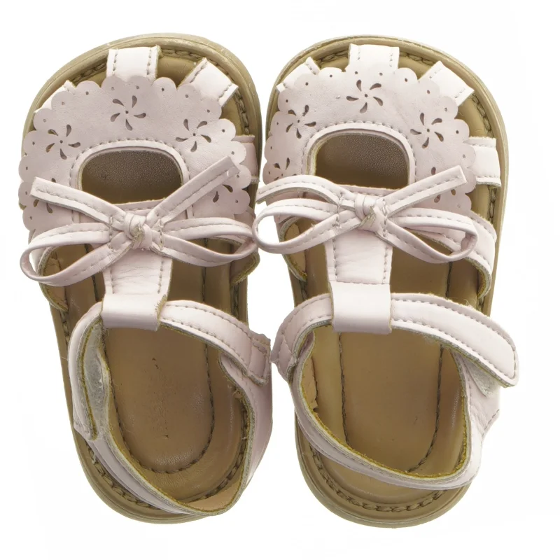 Lyserøde børnesandaler med remme (str. 21 )