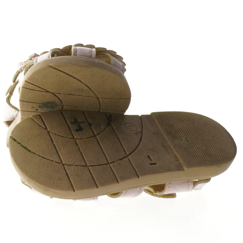 Lyserøde børnesandaler med remme (str. 21 )