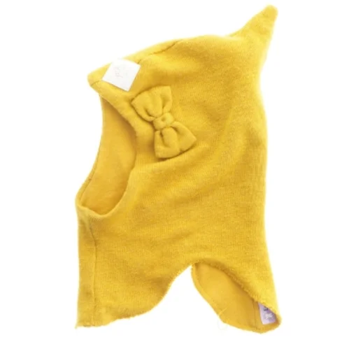 Uld børnehue med sløjfe fra Racing Kids (str. 0-6 mdr)