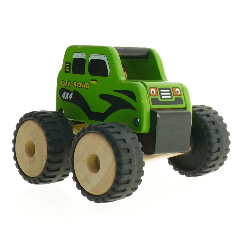 Trælegetøjsmonstertruck fra Kids Wood (str. 15 x 13 x 12 cm)