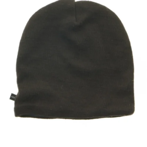 Mørkebrun hue med lilla sløjfe detalje