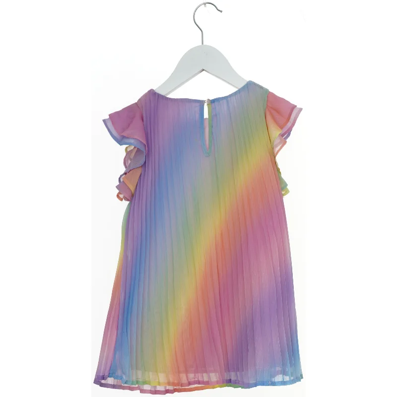 Regnbuefarvet kjole med flæseærmer fra H&M (str. 98)