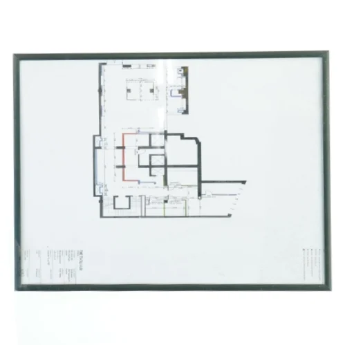 Indrammet plantegning (str. 41x31 cm)