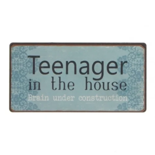 Dekorativ skilt med humoristisk tekst fra LaFinesse (str. 10x5 cm)