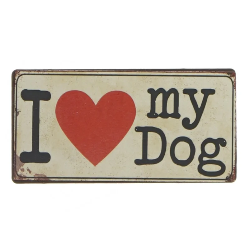 Magnet med kærlighed til hunde motiv fra Lafinesse (str. 10x5 cm)