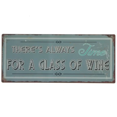 Metal skilt med tekst fra Lafinesse (str. 30,5x13 cm)