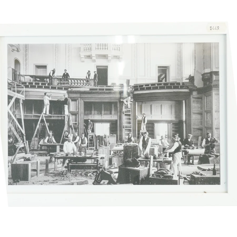 Indrammet sort/hvid fotografisk tryk fra Nielsen (str. 21x29,7 cm)