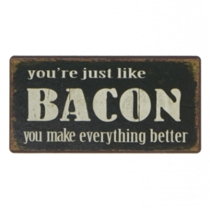 Dekorativt skilt med tekst fra La Finesse (str. 10x5 cm)