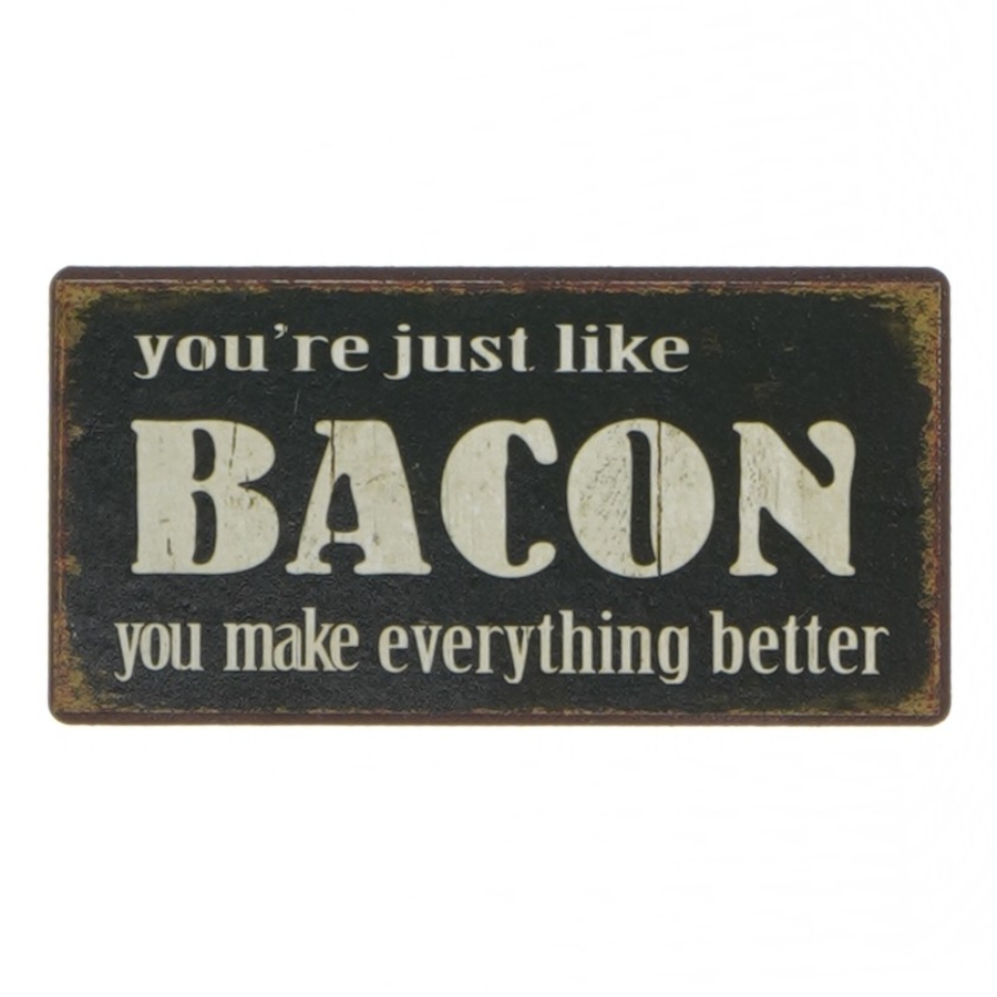 Dekorativt skilt med tekst fra La Finesse (str. 10x5 cm)