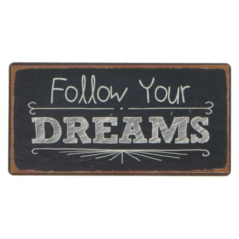 Vægplakette med inskription fra La Finesse (str. 10x5 cm)