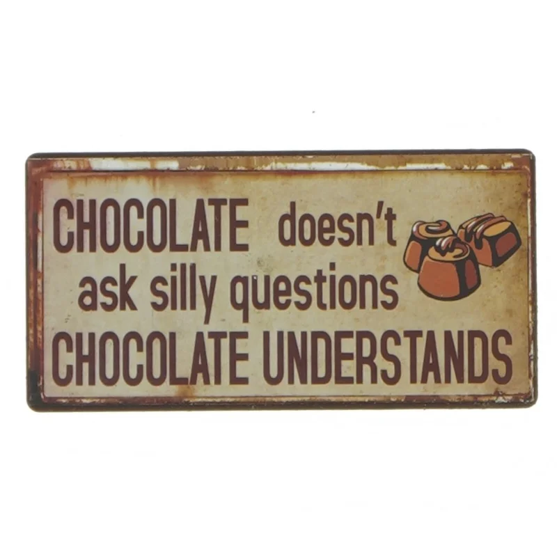 Sjov chokolade plakat fra Lafinesse (str. 10x5 cm)